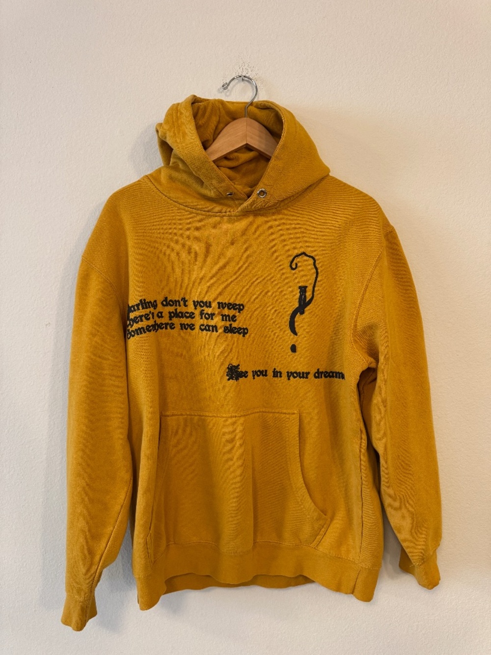 Halsey Darling 2022 Graphic Pullover Hoodie Mustard Yellow Size M